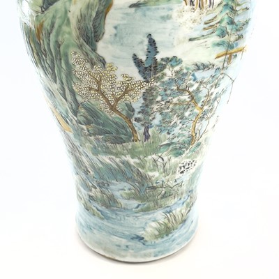 Lot 28 - A Chinese porcelain baluster vase, 19th...