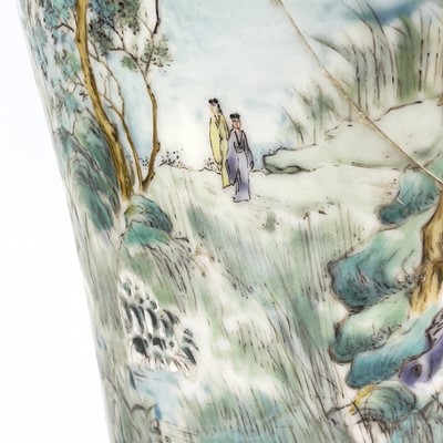 Lot 28 - A Chinese porcelain baluster vase, 19th...