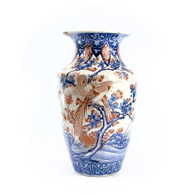 Lot 102 - A large Japanese Imari porcelain vase, late...