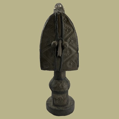 Lot 10 - A copper clad hardwood reliquary figure, Gabon,...