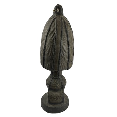 Lot 10 - A copper clad hardwood reliquary figure, Gabon,...