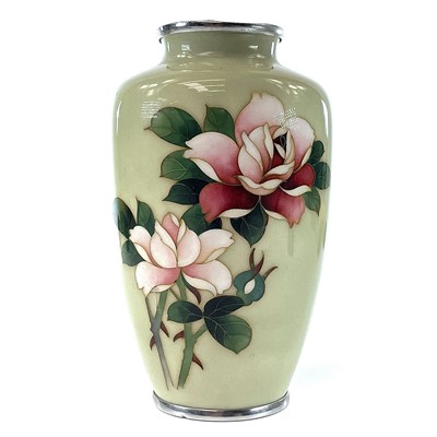 Lot 193 - A Japanese ginbari vase, by the Ando Jubei...