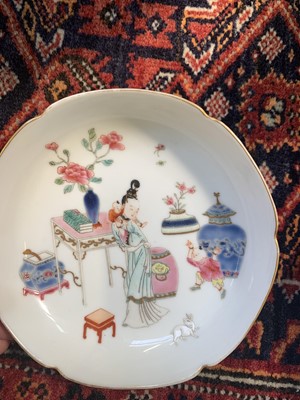 Lot 212 - A pair of Chinese famille rose porcelain...