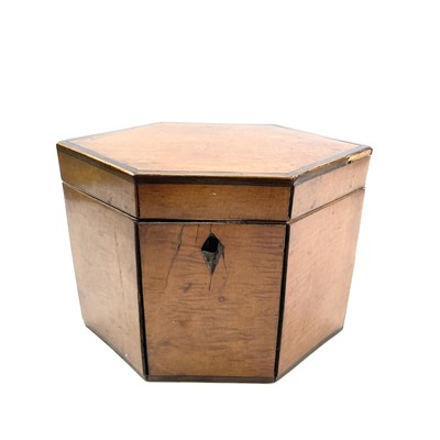Lot 56 - A George III satinwood and crossbanded tea...