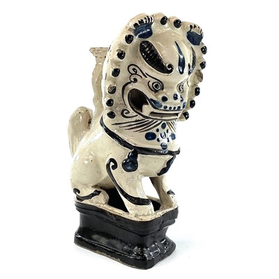 Lot 258 - A Chinese painted pottery incense holder in...