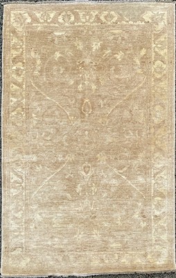 Lot 1250 - A Chobi rug of Ziegler design, the light brown...