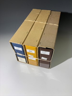Lot 551 - Cigarette cards in three albums. 21 sets in...