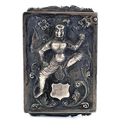 Lot 1018 - An Indian silver vesta case, circa 1900, with...