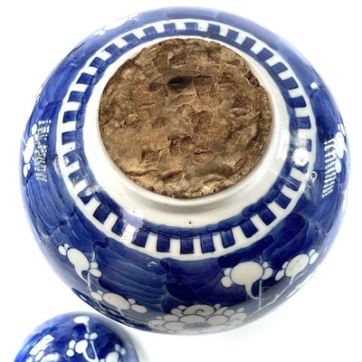 Lot 9 - A Chinese blue and white porcelain prunus...