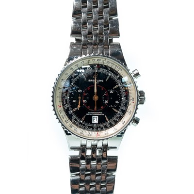 Lot 309 - Breitling Montbrillant Legende automatic chronograph chronometer stainless steel man's wristwatch.