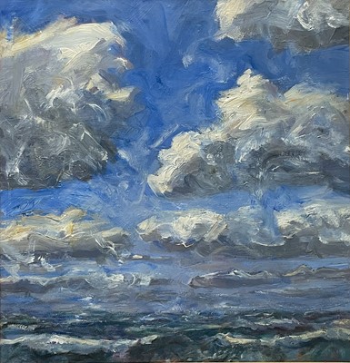 Lot 19 - Robert JONES (1943) North West Wind Oil on...