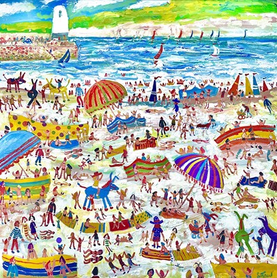 Lot 171 - Simeon STAFFORD (1956) St. Ives Oil on canvas...