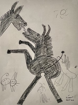 Lot 41 - Simeon STAFFORD (1956) Flirting Donkeys 49/50 -...