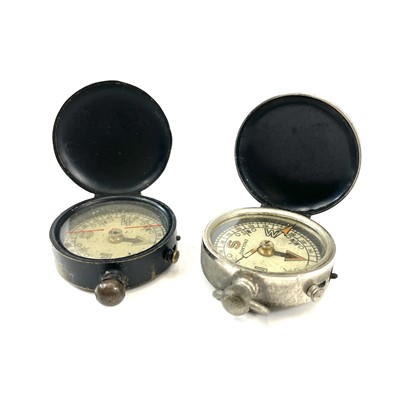 Lot 172 - A WWI brass and lacquer hunters compass...