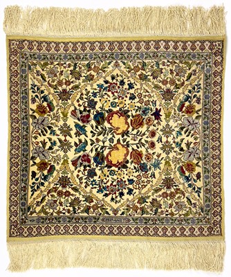 Lot 1209 - An exceptionally fine Hereke silk rug.