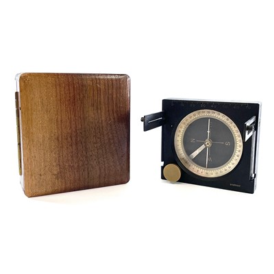 Lot 143 - A 20th century brass lacquered compass by...