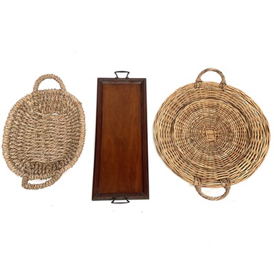 Lot 242 - An early 20th century mahogany serving tray...