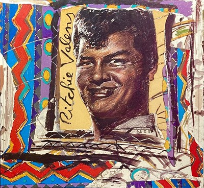 Lot 69 - DAVID OXENBURY print of 'Ritchie Valens'.