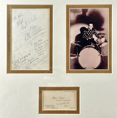 Lot 48 - An early 'Peter Sellers' signature and inscription