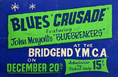 Lot 28 - An early signed original concert poster of 'Blues Crusade' featuring John Mayall's Bluesbreakers.