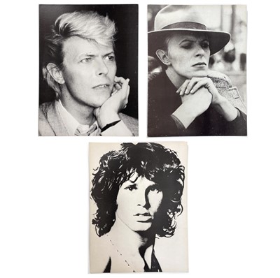 Lot 61 - Two David Bowie and one Jim Morrison poster.