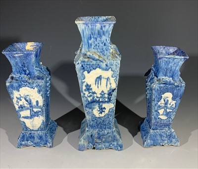 Lot 1317 - A very rare set of three early Longton Hall...