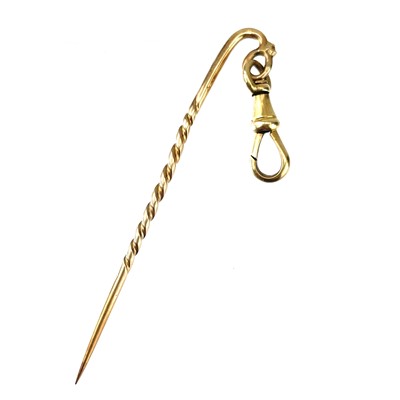Lot 125 - A Russian 14ct gold stick pin with 56 standard mark.