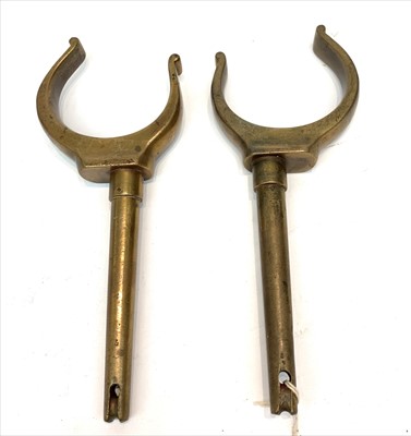 Lot 343 - A pair of bronze rowlocks, probably early 20th...