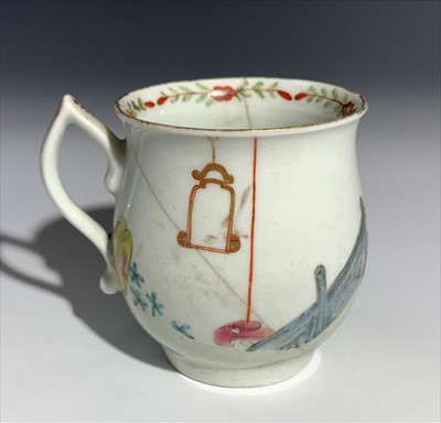 Lot 1322 - A rare Worcester coffee cup with ear shaped...