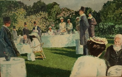 Lot 991 - British, 20th Century A Formal Garden Party...