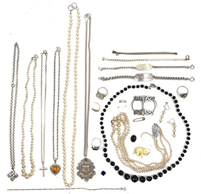 Lot 243 - A box of costume jewellery.