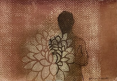 Lot 244 - Naomi FREARS (1963) Lotus Flower Mixed media...