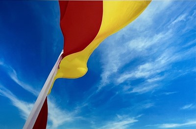 Lot 33 - Bob BERRY RNLI Flag, 2016 Acrylic photograph...