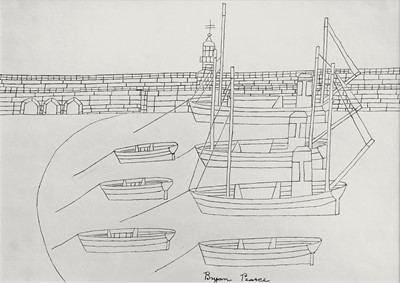 Lot 267 - Bryan PEARCE (1929-2007) Boats in St Ives...