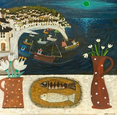 Lot 158 - Alan FURNEAUX (1953) Mackerel Moon, Mousehole...