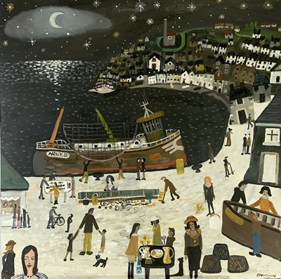 Lot 142 - Alan FURNEAUX (1953) Nelly B, Newlyn Oil on...