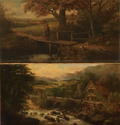 Lot 1100 - Victorian School Rural Scenes Oil on canvas