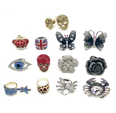 Lot 389 - A collection of Butler & Wilson fashion jewellery rings.