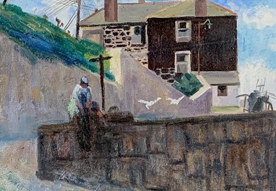 Lot 27 - Marjorie MORT (1906-1989) Old Harbour, Newlyn...