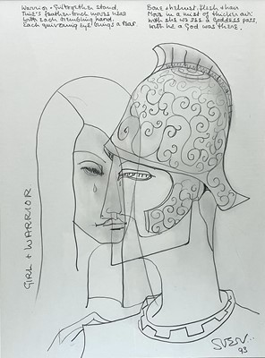 Lot 192 - Sven BERLIN (1911-1999) Girl and Warrior...