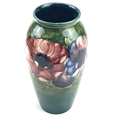 Lot 805 - William Moorcroft, anemone pattern vase, of...