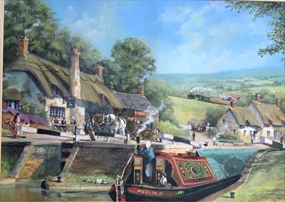 Lot 967 - Gordon LEES (b.1933) The Barge Merlin II...