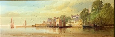 Lot 984 - John SHAPLAND (1865-1929) West Country Harbour...
