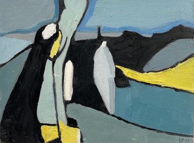 Lot 172 - Leon DAVIES (1947) The Meeting Oil on board...