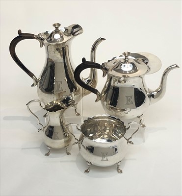 Lot 2081 - A good Edwardian Mappin & Webb four piece...