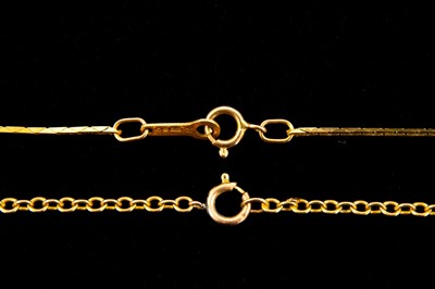 Lot 190 - A 9ct belcher link necklace.