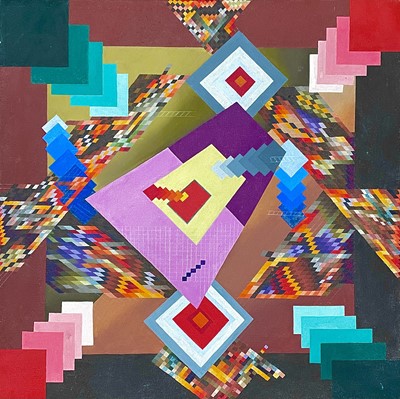 Lot 516 - Anthony BARRY (?-2004) Untitled Oil on canvas...