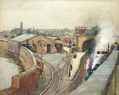 Lot 250 - Eleanor HUGHES (1882-1959) Penzance Station...