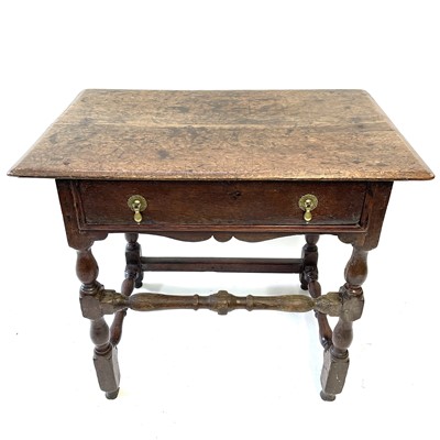 Lot 53 - A Georgian oak side table.