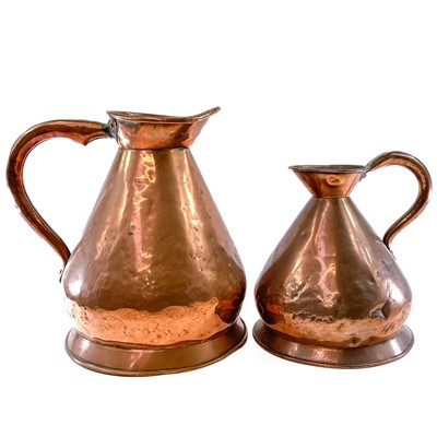 Lot 149 - Two Victorian copper haystack measures